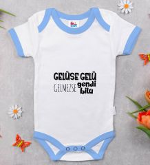 BK Kids Gelüse Gelü Tasarımlı Mavi Bebek Body Zıbın-1