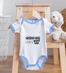 BK Kids Gelüse Gelü Tasarımlı Mavi Bebek Body Zıbın-1