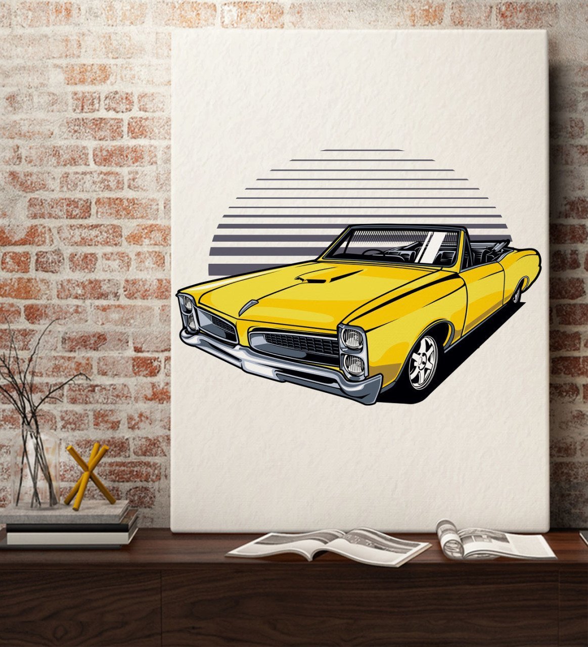 BK Gift Klasik Araç Tasarımlı Kanvas Tablo 70x100cm-1