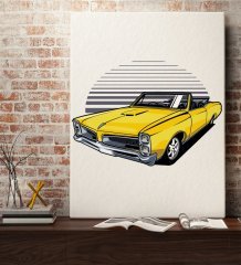 BK Gift Klasik Araç Tasarımlı Kanvas Tablo 70x100cm-1