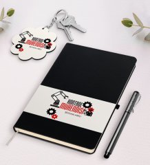 Kişiye Özel Kontrol Mühendisi Siyah Defter Kalem Ve Anahtarlık Hediye Seti