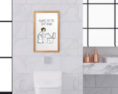 BK Home Banyo Tuvalet Dekoratif Retro Ahşap Tablo-16