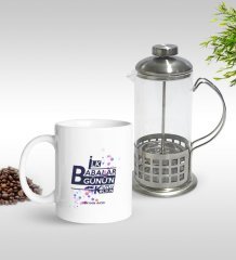 Kişiye Özel İlk Babalar Günü Tasarımlı Tasarımlı Kupa & French Press Seti-2