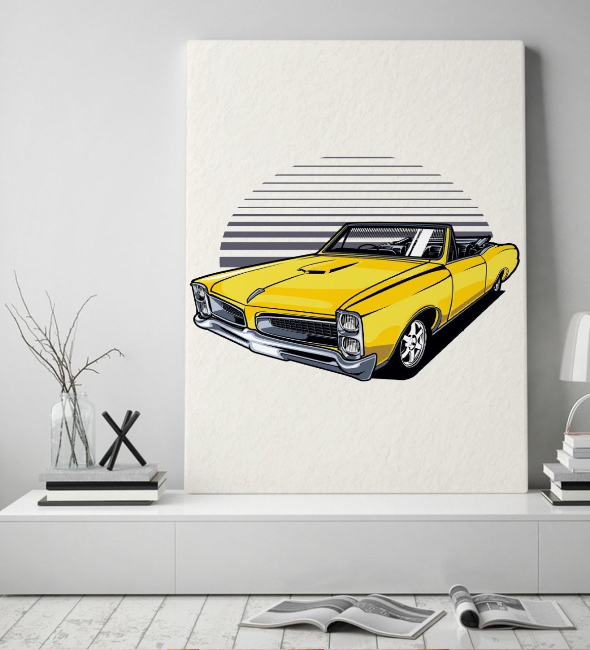 BK Gift Klasik Araç Tasarımlı Kanvas Tablo 50x70cm-1