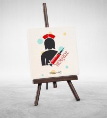 Kişiye Özel Mesleki Hemşire Şovaleli Doğal Taş - 3