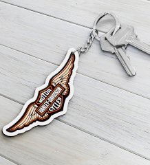 Harley Davidson Ahşap Anahtarlık-4