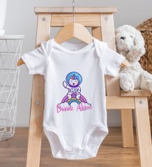 BK Kids Kişiye Özel Fotoğraflı Bebek Yastık ve Bebek Body Zıbın Hediye Seti - Model 43