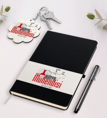 Kişiye Özel Kimya Mühendisi Siyah Defter Kalem Ve Anahtarlık Hediye Seti-2