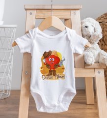 BK Kids Kişiye Özel Fotoğraflı Bebek Yastık ve Bebek Body Zıbın Hediye Seti - Model 42