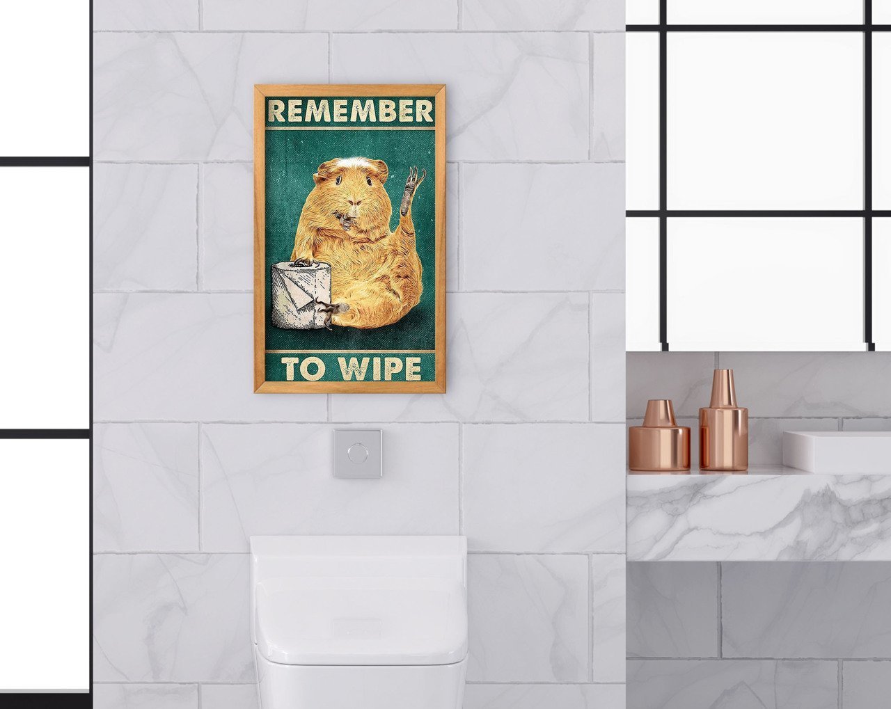 BK Home Banyo Tuvalet Dekoratif Retro Ahşap Tablo-13