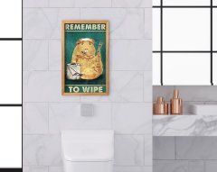 BK Home Banyo Tuvalet Dekoratif Retro Ahşap Tablo-13