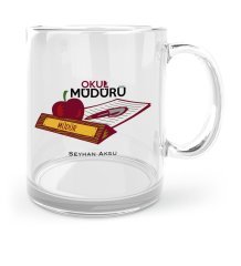 Kişiye Özel Okul Müdürü Cam Kupa Bardak
