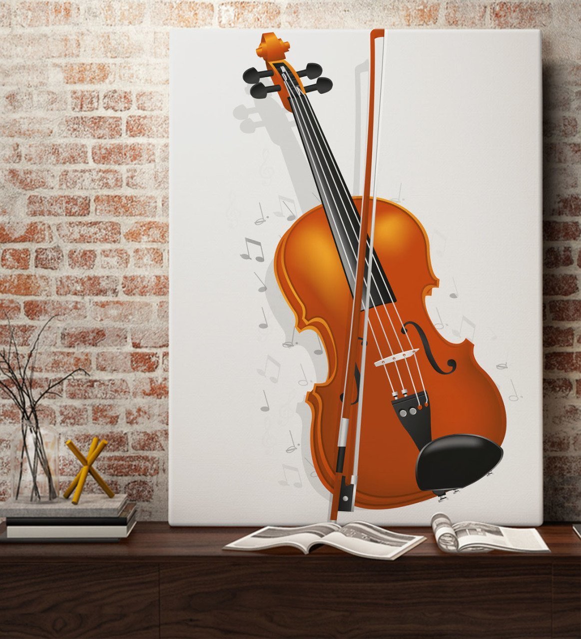 BK Gift Keman Tasarımlı Kanvas Tablo 70x100cm-1