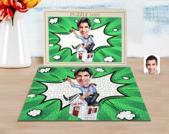 Kişiye Özel Erkek Emlakçı Karikatürlü 1000 Parça Profesyonel Puzzle-1