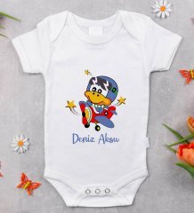 BK Kids Kişiye Özel Fotoğraflı Bebek Yastık ve Bebek Body Zıbın Hediye Seti - Model 39