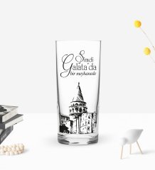 Kişiye Özel Renkli Baskılı Şimdi Galata Da Tasarımlı Rakı Bardağı-1