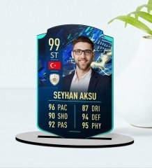 Kişiye Özel Ahşap Biblo Futbolcu Kartı-8