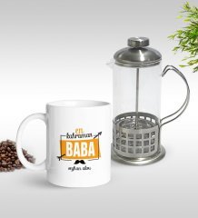 Kişiye Özel En Kahraman Baba Tasarımlı Kupa & French Press Seti-1
