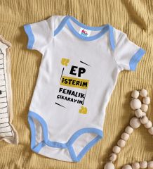 BK Kids Ep İsterim Tasarımlı Mavi Bebek Body Zıbın-1