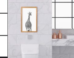 BK Home Banyo Tuvalet Dekoratif Retro Ahşap Tablo-7