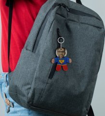 Kişiye Özel Erkek Süper Kahraman Eğlenceli Bez Bebek Çanta Fermuar Aksesuarı-15