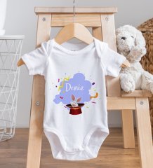 BK Kids Kişiye Özel Fotoğraflı Bebek Yastık ve Bebek Body Zıbın Hediye Seti - Model 35