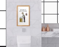 BK Home Banyo Tuvalet Dekoratif Retro Ahşap Tablo-6