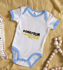 BK Kids Donayrum Tasarımlı Mavi Bebek Body Zıbın-1