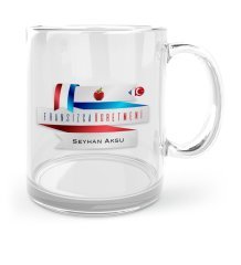 Kişiye Özel Fransızca Öğretmeni Cam Kupa Bardak - 1