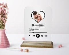 Kişiye Özel Fotoğraflı Spotify Barkodlu Plak -1