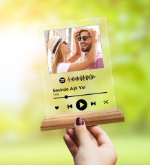Kişiye Özel Fotoğraflı Spotify Barkodlu Plak -2