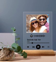 Kişiye Özel Fotoğraflı Spotify Barkodlu Plak -2