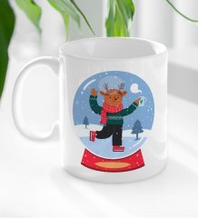 BK Gift Yılbaşı Tasarımlı Beyaz Kupa Bardak-5