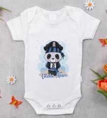 BK Kids Kişiye Özel Fotoğraflı Bebek Yastık ve Bebek Body Zıbın Hediye Seti - Model 32