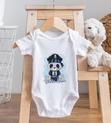 BK Kids Kişiye Özel Fotoğraflı Bebek Yastık ve Bebek Body Zıbın Hediye Seti - Model 32