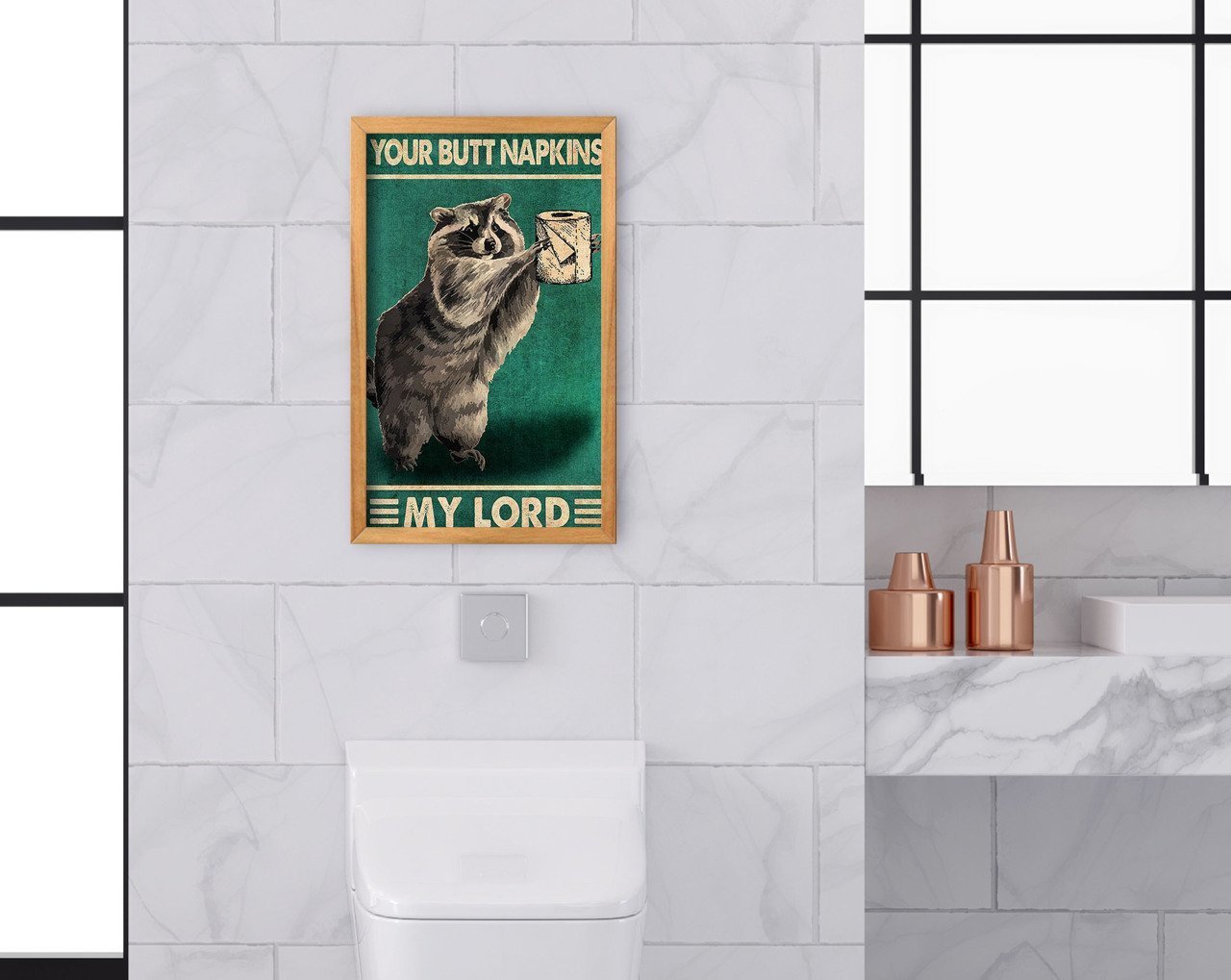 BK Home Banyo Tuvalet Dekoratif Retro Ahşap Tablo-3