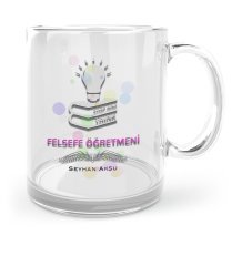 Kişiye Özel Felsefe Öğretmeni Cam Kupa Bardak - 1