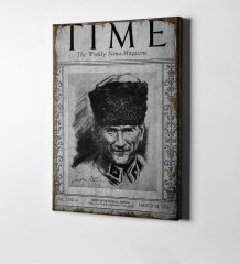 BK Gift Atatürk Time Dergisi Kapağı Kanvas Tablo (50 x 70 cm.)