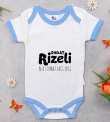 BK Kids Dikkat Rizeli Tasarımlı Mavi Bebek Body Zıbın-1