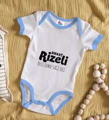 BK Kids Dikkat Rizeli Tasarımlı Mavi Bebek Body Zıbın-1