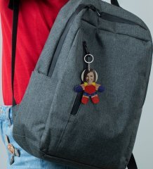 Kişiye Özel Kadın Süper Kahraman Eğlenceli Bez Bebek Çanta Fermuar Aksesuarı-24