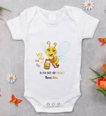 BK Kids Kişiye Özel Fotoğraflı Bebek Yastık ve Bebek Body Zıbın Hediye Seti - Model 30
