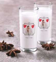 Kişiye Özel Renkli Baskılı İsimli Fotoğraflı İkili Rakı Bardağı Seti-31
