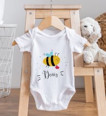 BK Kids Kişiye Özel Fotoğraflı Bebek Yastık ve Bebek Body Zıbın Hediye Seti - Model 28