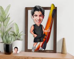 BK Gift Kişiye Özel Kano Karikatürlü 3D Ahşap Tablo-1, Sevgiliye Hediye, Arkadaşa Hediye, Doğum Günü Hediyesi