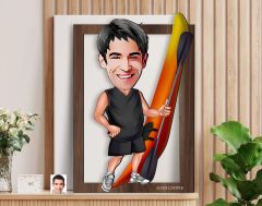 BK Gift Kişiye Özel Kano Karikatürlü 3D Ahşap Tablo-1, Sevgiliye Hediye, Arkadaşa Hediye, Doğum Günü Hediyesi