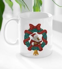 BK Gift Noel Baba Tasarımlı Beyaz Kupa Bardak-13