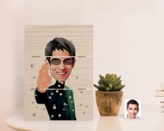 Kişiye Özel Matrix Neo Karikatürlü Otantik Masaüstü Ahşap Palet Çerçeve-1