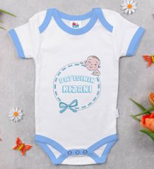 BK Kids Dayısının Kızanı Tasarımlı Mavi Bebek Body Zıbın-1