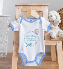BK Kids Dayısının Kızanı Tasarımlı Mavi Bebek Body Zıbın-1